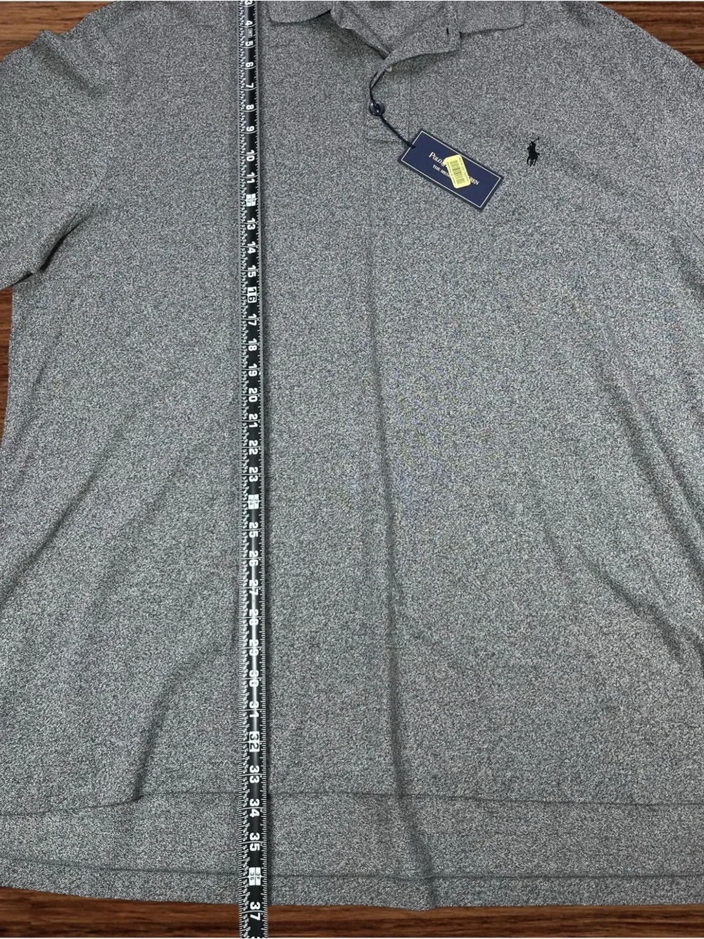 Polo Ralph Lauren Men’s Vintage Gray Long Sleeve Polo Short. Size 3XLT